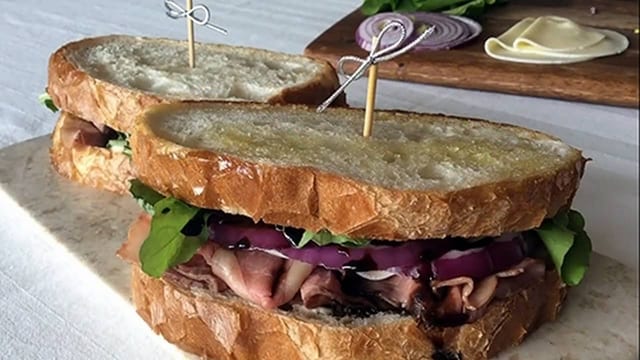 Egg Sandwich with Roast Beef or Turkey.