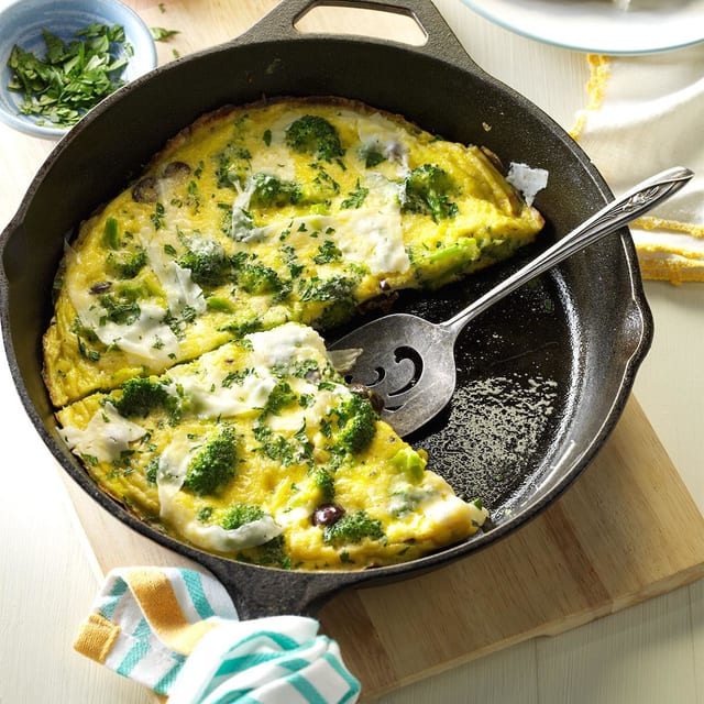 Broccoli & Cheese Omelette.