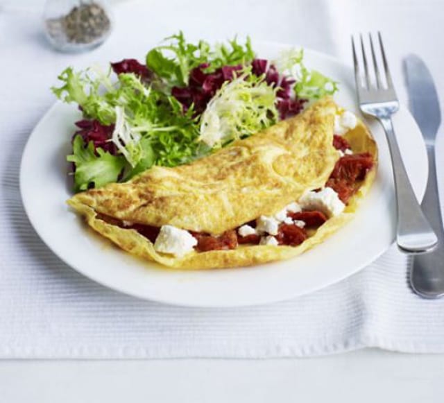 Tomato & Feta Omelette.
