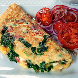 Bacon, Spinach & Feta Omelette