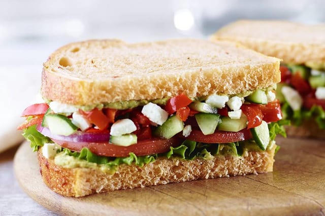 19. Mediterranean Veggie Sandwich.