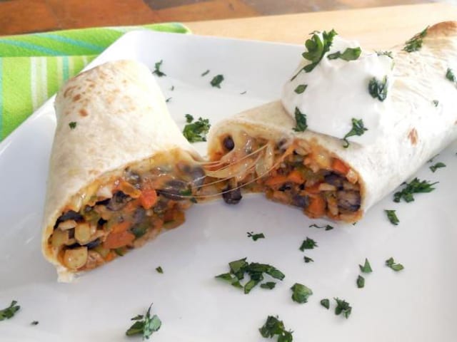 44. Vegetable Bean Burrito.